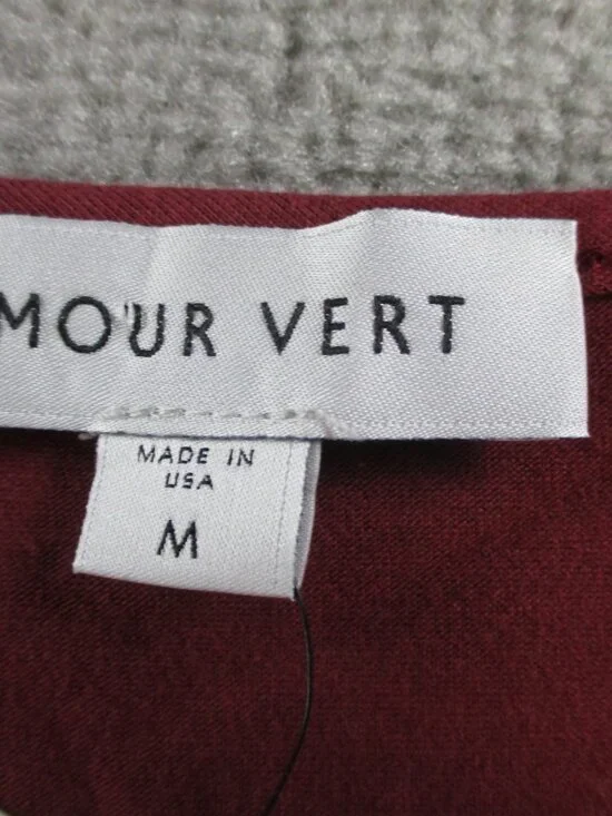 Amour Vert Braylee Reverie Dress Womens Medium Red Pomegranate Mini NEW $148 - Picture 5 of 11